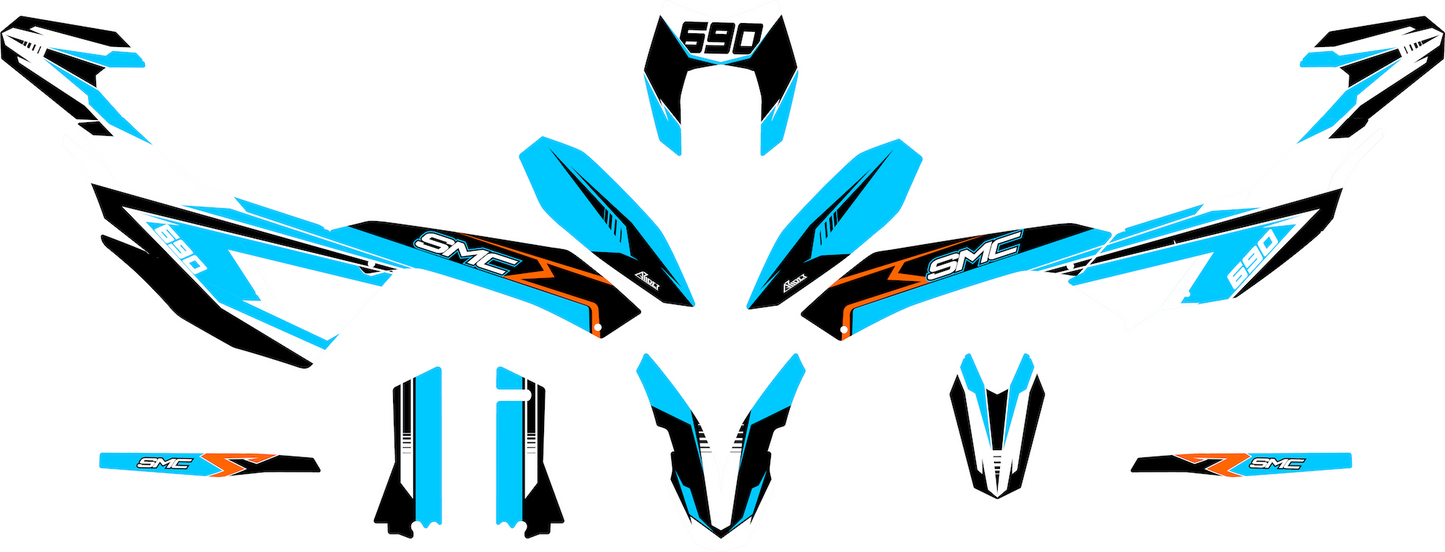 Grafiche perfetta per KTM 690 SMC-R- Classic Edizione