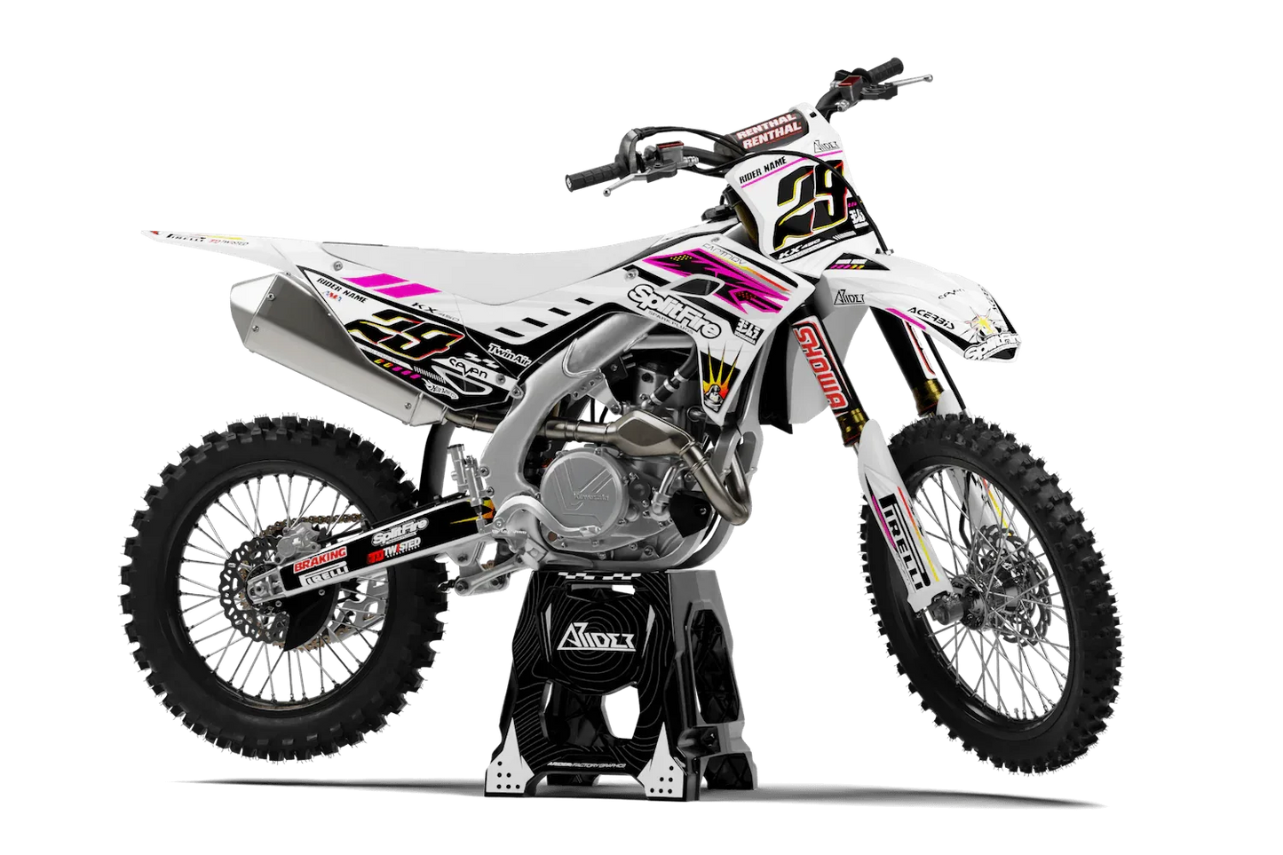 Graphics Kit suitable for Kawasaki KX - Clean Edition – Arider Graphics Kit suitable for Kawasaki KX - Clean Edition – Arider