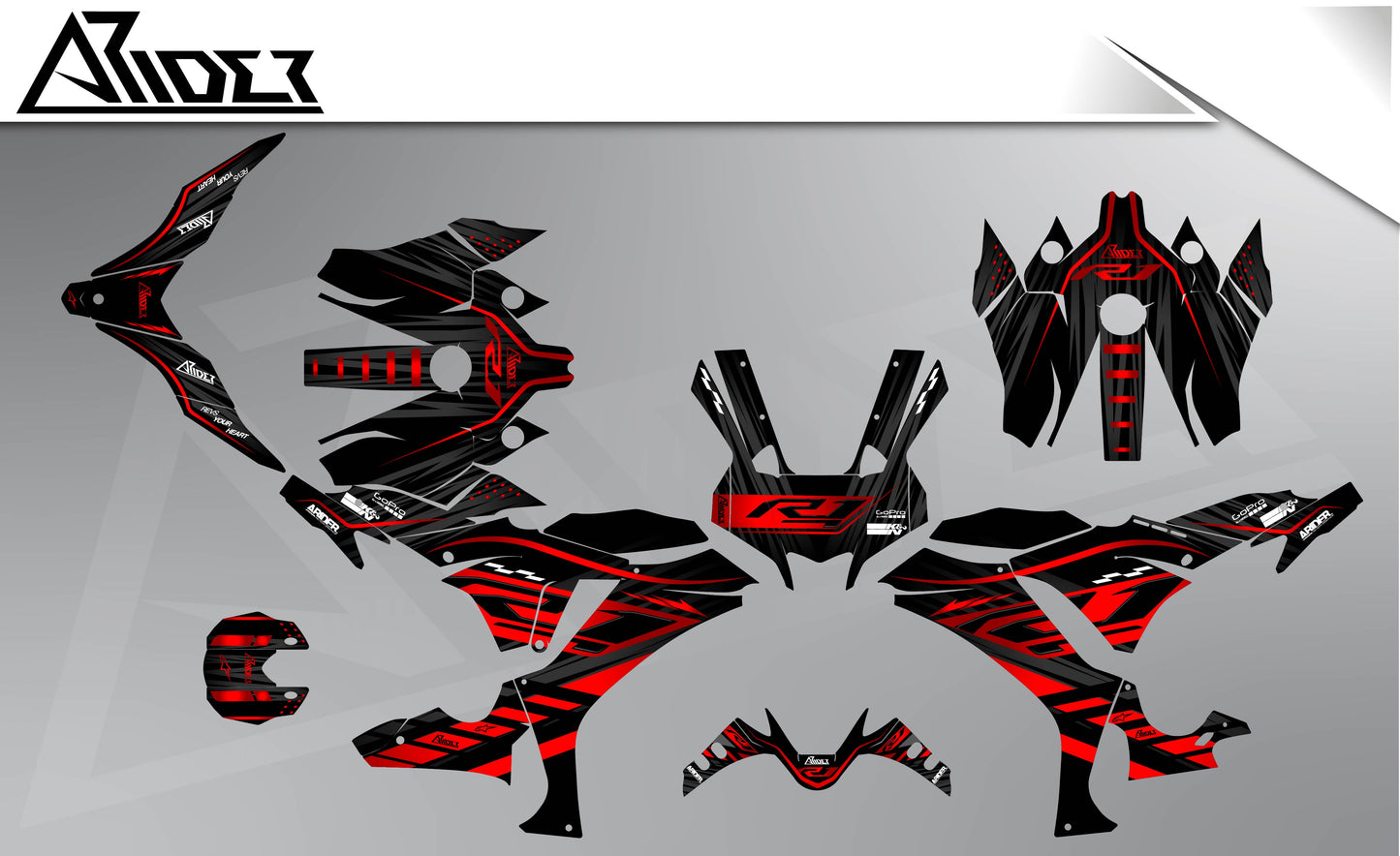 Graphics Kit suitable for Yamaha R1 - Race Edition