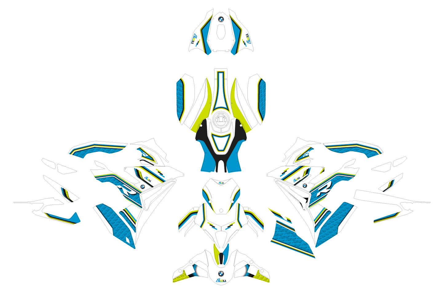 BMW S 1000 R Kit de pegatinas - Edición Icono