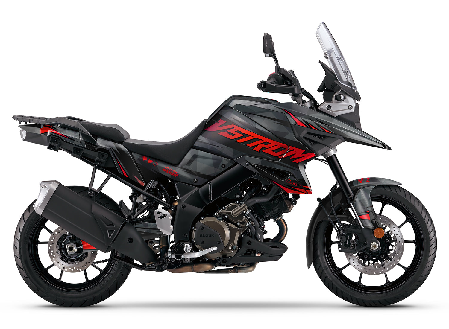 Dekor passend für Suzuki V-Strom 1050 - Wild Edition, Farbe Rot