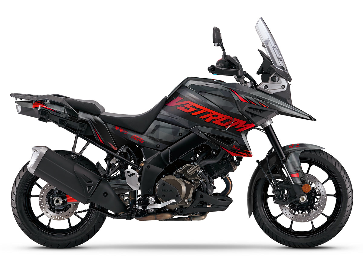 Dekor passend für Suzuki V-Strom 1050 - Wild Edition, Farbe Rot