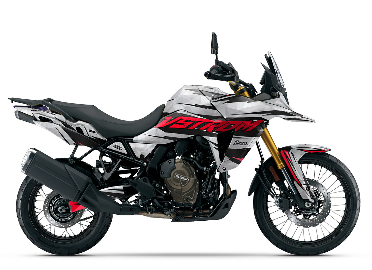 Dekor passend für Suzuki V-Strom 800 - Wild Edition, Farbe Rot