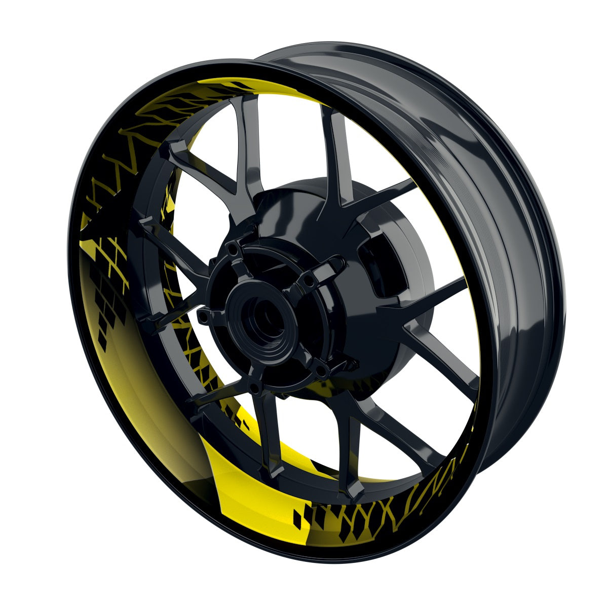 Felgenaufkleber Brixx Design Premium gelb
