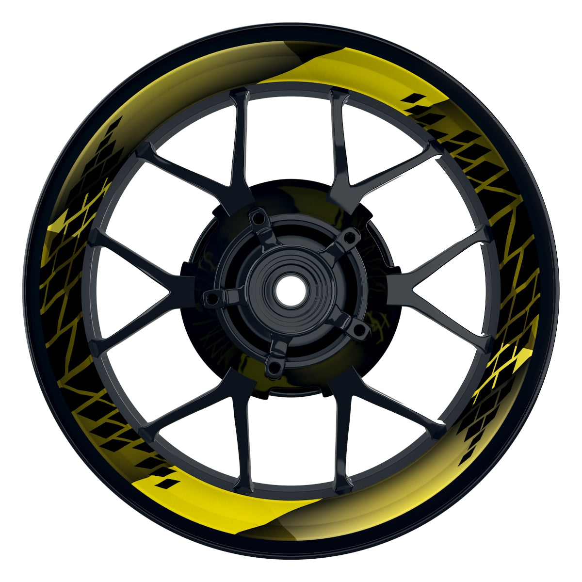Felgenaufkleber Brixx Design Premium gelb