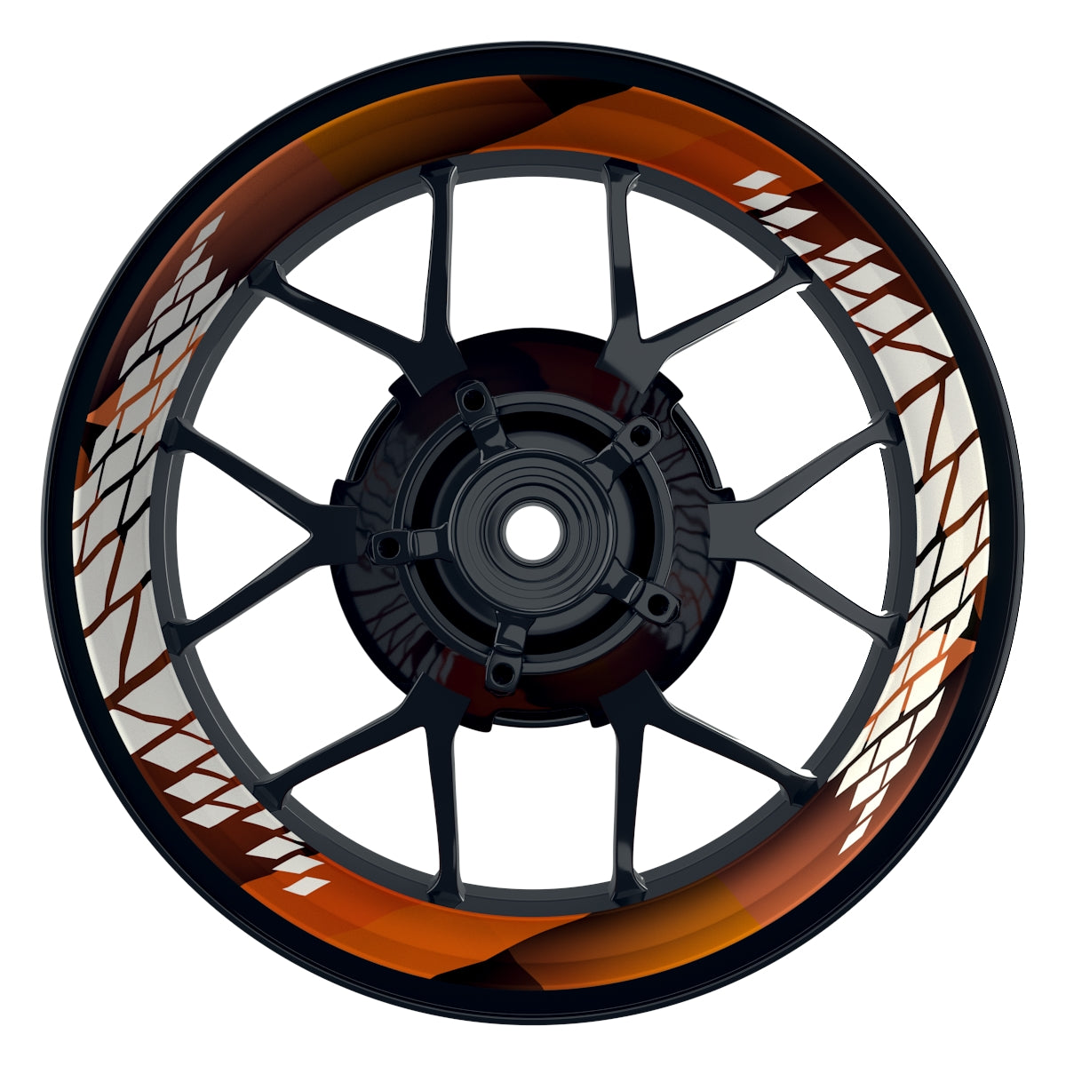 Felgenaufkleber Brixx Design Premium orange