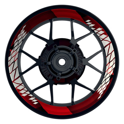 Felgenaufkleber Brixx Design Premium rot