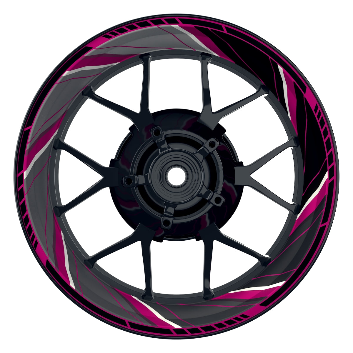 Felgenaufkleber Gyroscope Design Premium pink