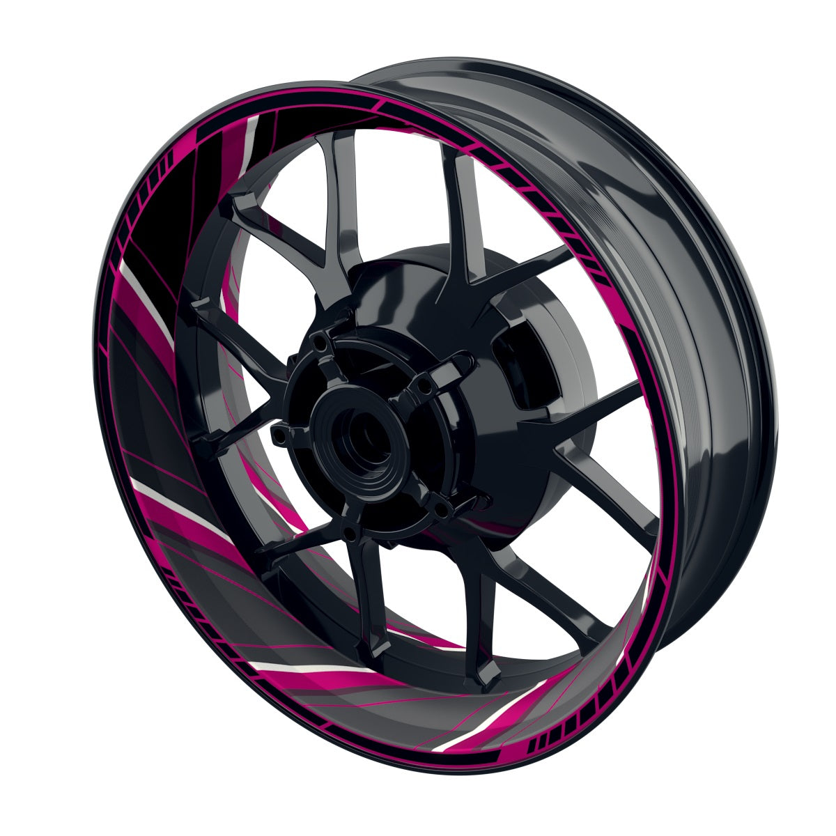 Felgenaufkleber Gyroscope Design Premium pink