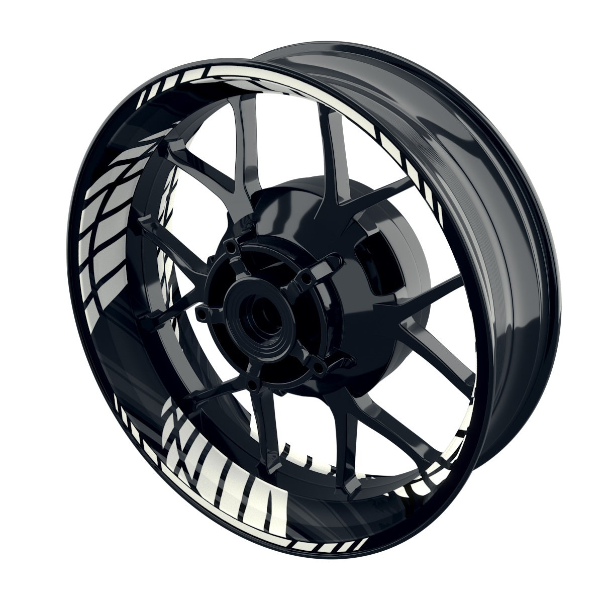 Felgenaufkleber Scattered Design Premium grau