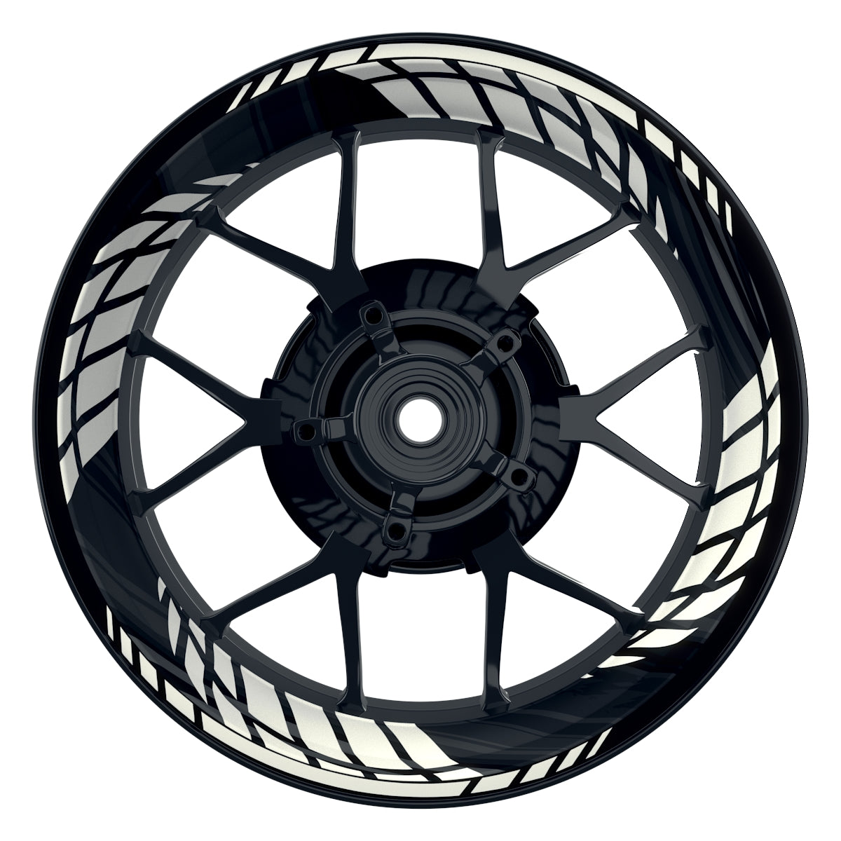 Felgenaufkleber Scattered Design Premium grau