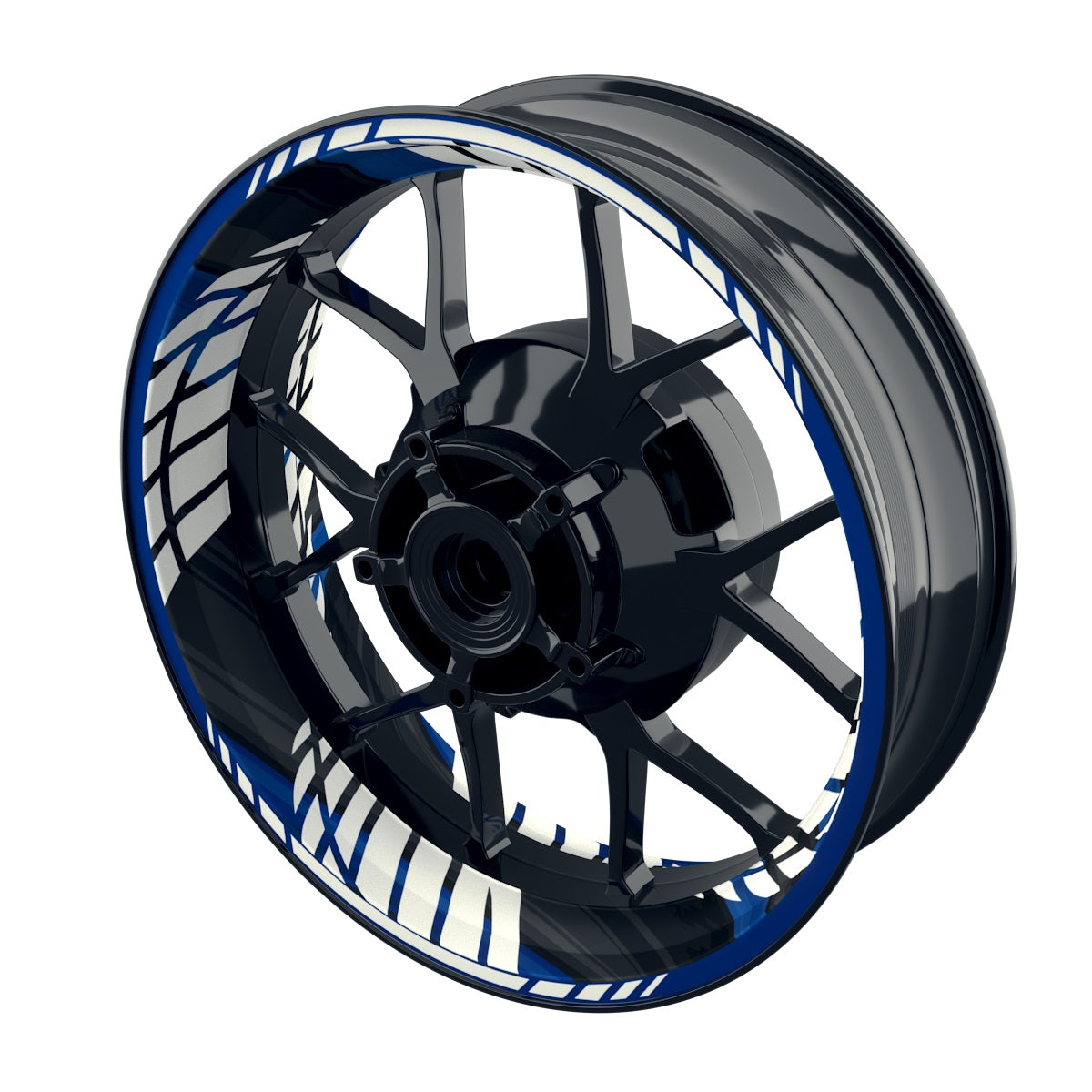 Felgenaufkleber Scattered Design Premium blau