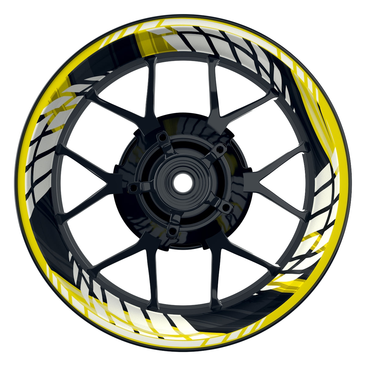 Felgenaufkleber Scattered Design Premium gelb