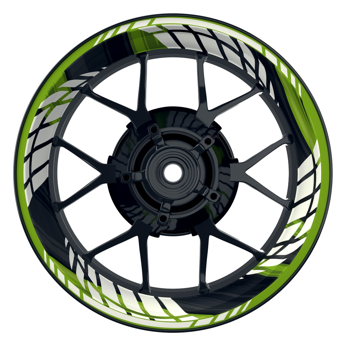 Felgenaufkleber Scattered Design Premium grün