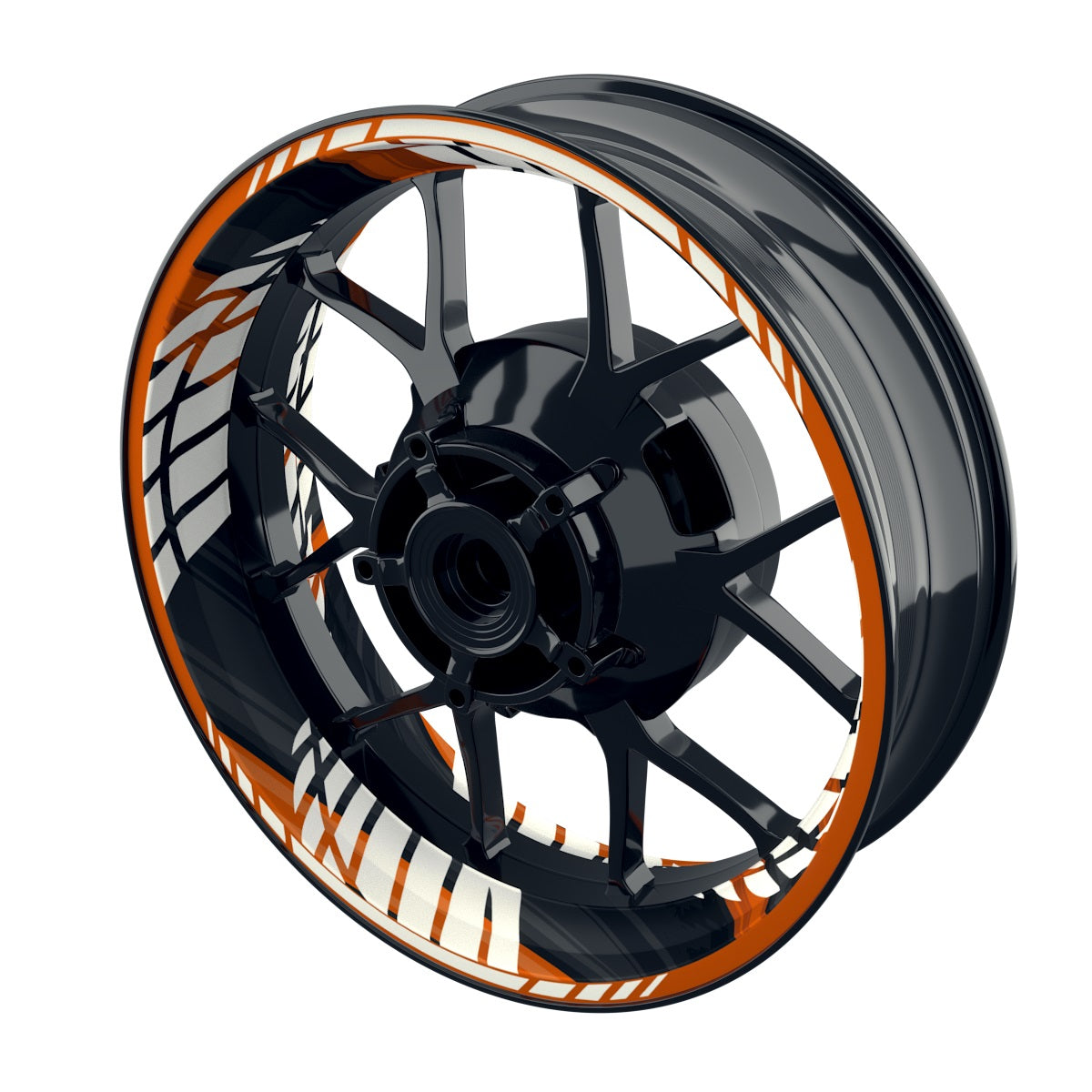 Felgenaufkleber Scattered Design Premium orange