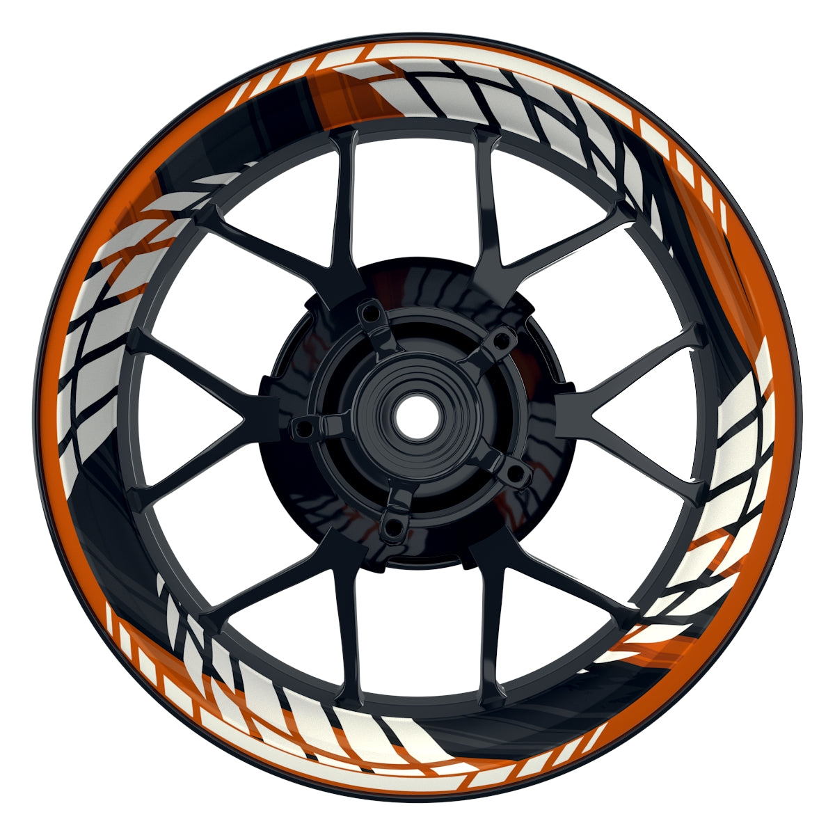 Felgenaufkleber Scattered Design Premium orange