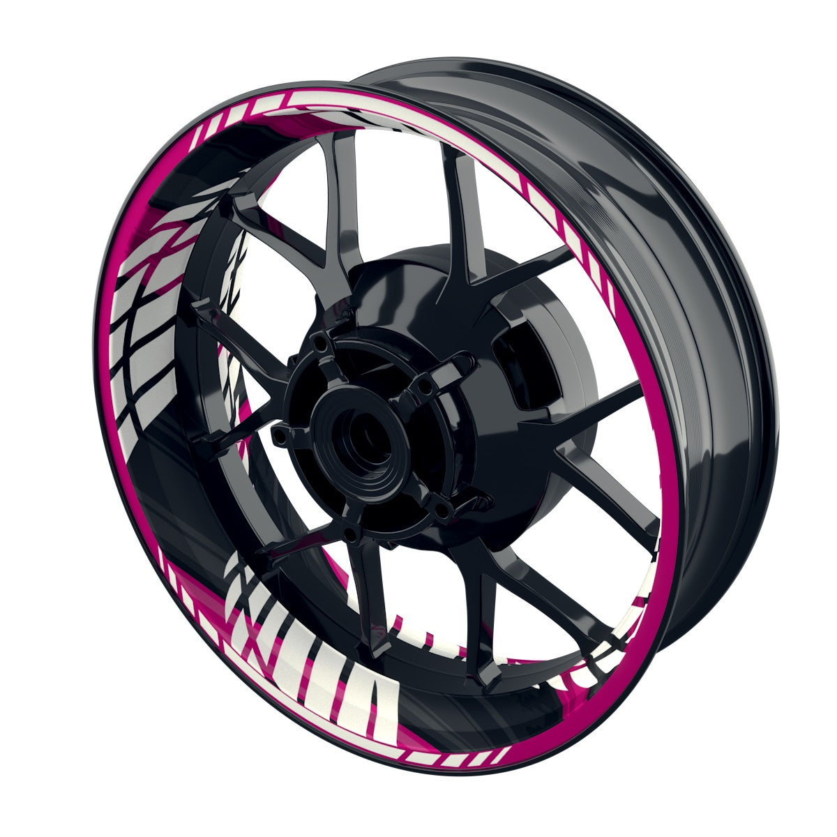 Felgenaufkleber Scattered Design Premium pink