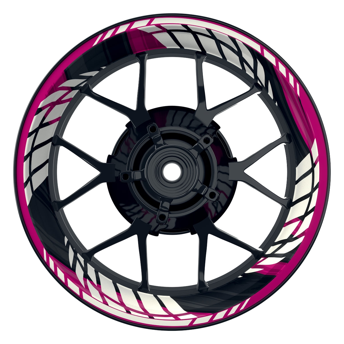 Felgenaufkleber Scattered Design Premium pink