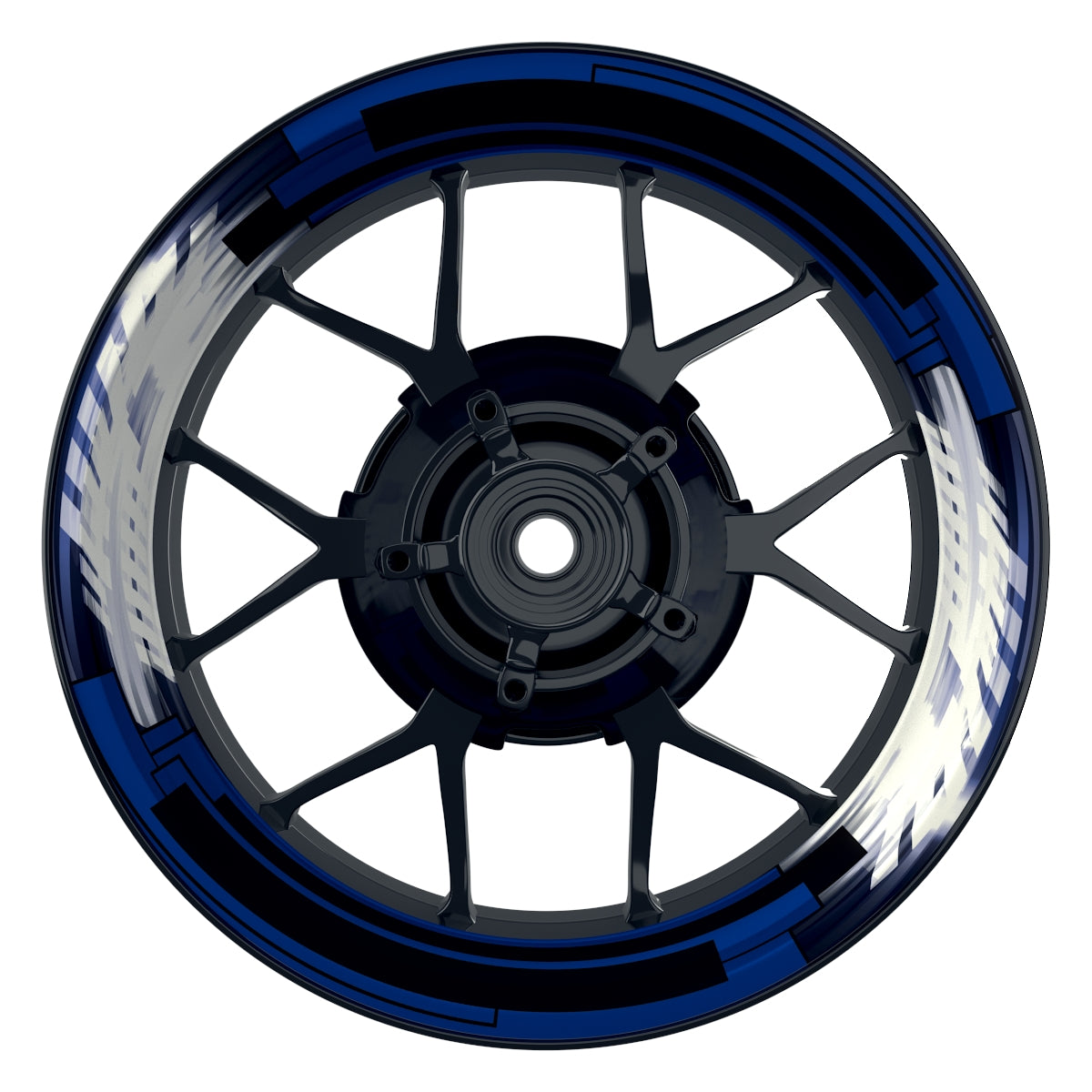 Felgenaufkleber Space Design Premium blau