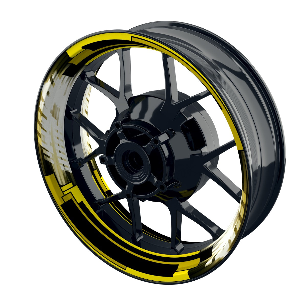 Felgenaufkleber Space Design Premium gelb