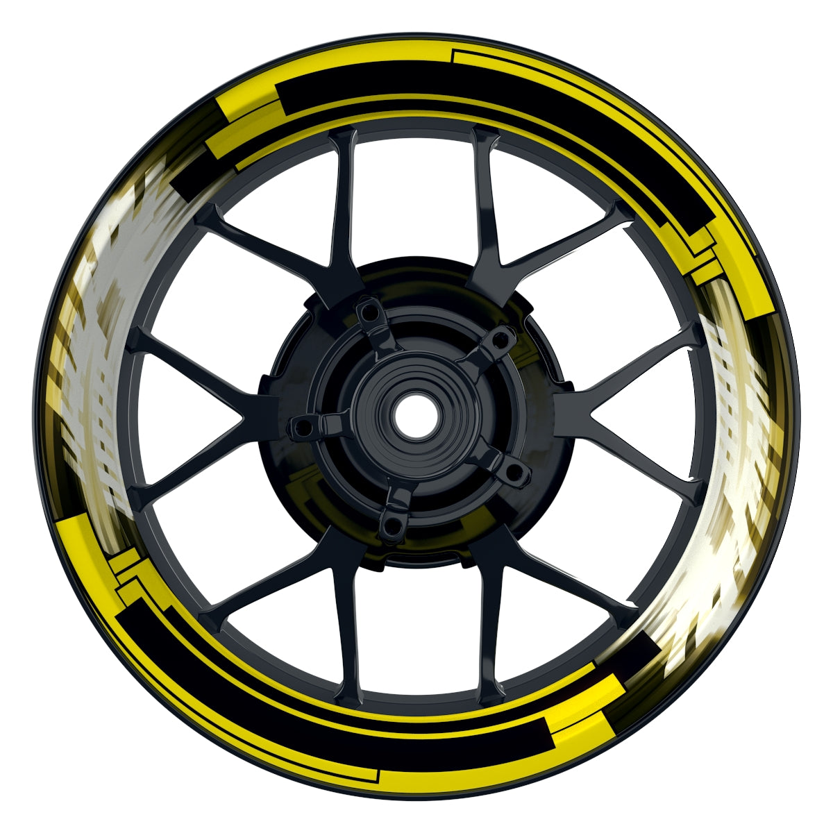 Felgenaufkleber Space Design Premium gelb