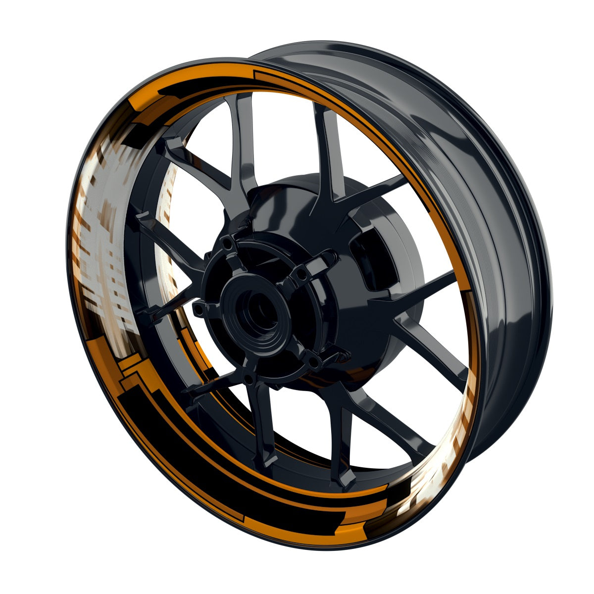 Felgenaufkleber Space Design Premium orange