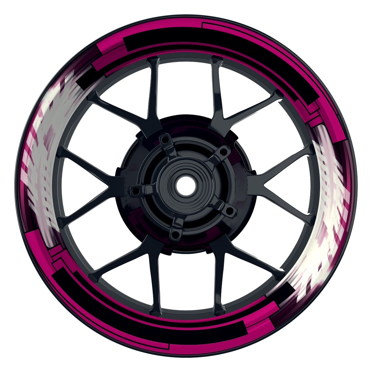 Felgenaufkleber Space Design Premium pink