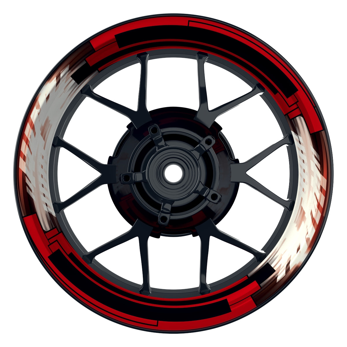 Felgenaufkleber Space Design Premium rot