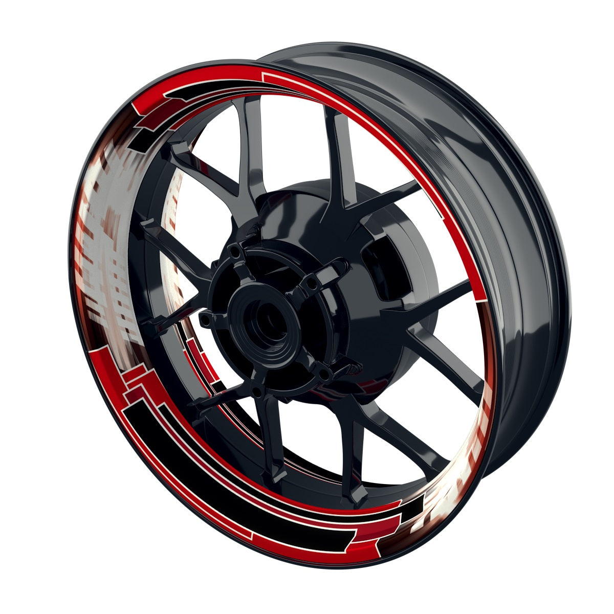 Felgenaufkleber Space Design Premium rot