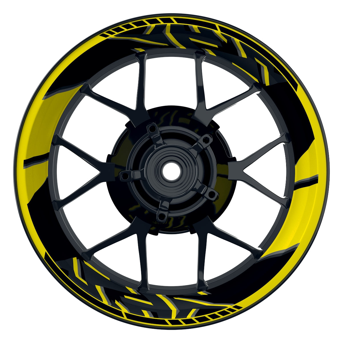 Felgenaufkleber Voyager Design Premium gelb