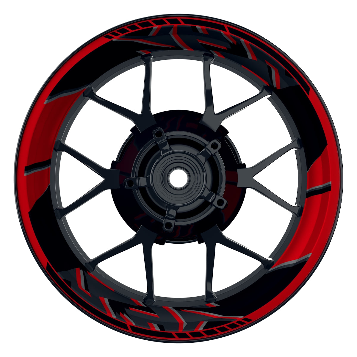 Felgenaufkleber Voyager Design Premium rot