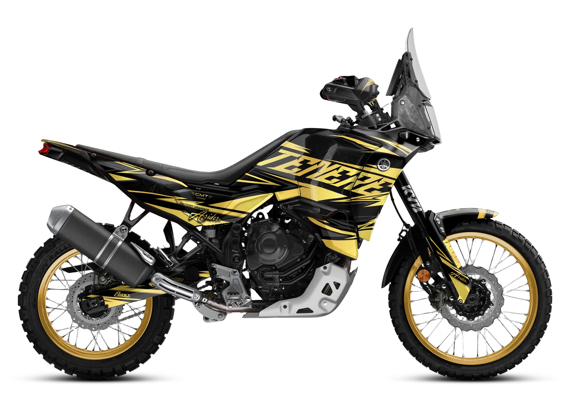 Dekor passend für Yamaha Tenere 700 World Raid - Peak Edition, Farbe Gold