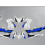 Dekor passend für Yamaha XMAX 125 / 300 - Wild Edition, Farbe Blau, Übersicht Dekorsatz