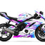 Dekor passend für Yamaha R6 - Peak Edition, Farbe Pink | Türkis