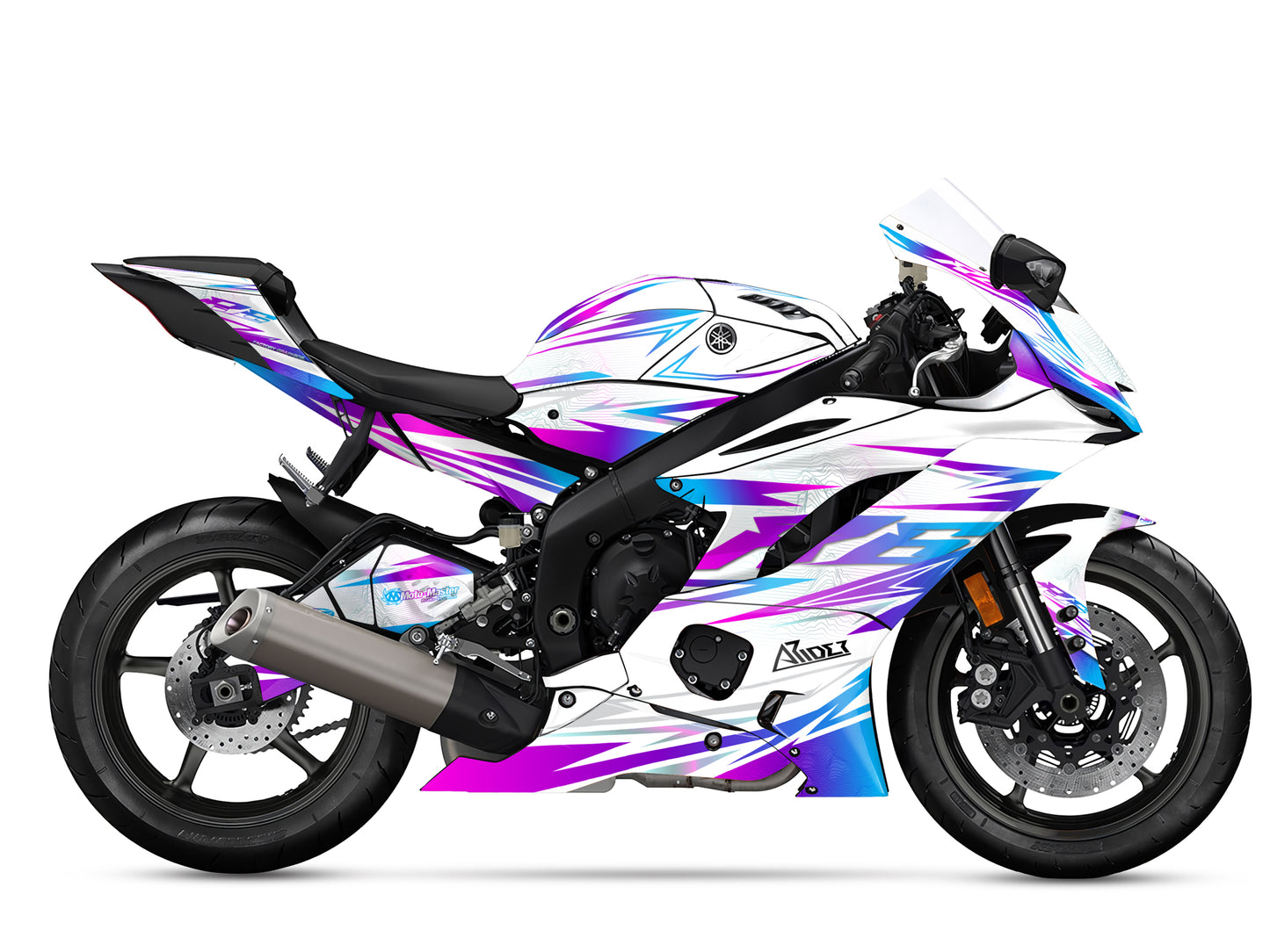 Dekor passend für Yamaha R6 - Peak Edition, Farbe Pink | Türkis