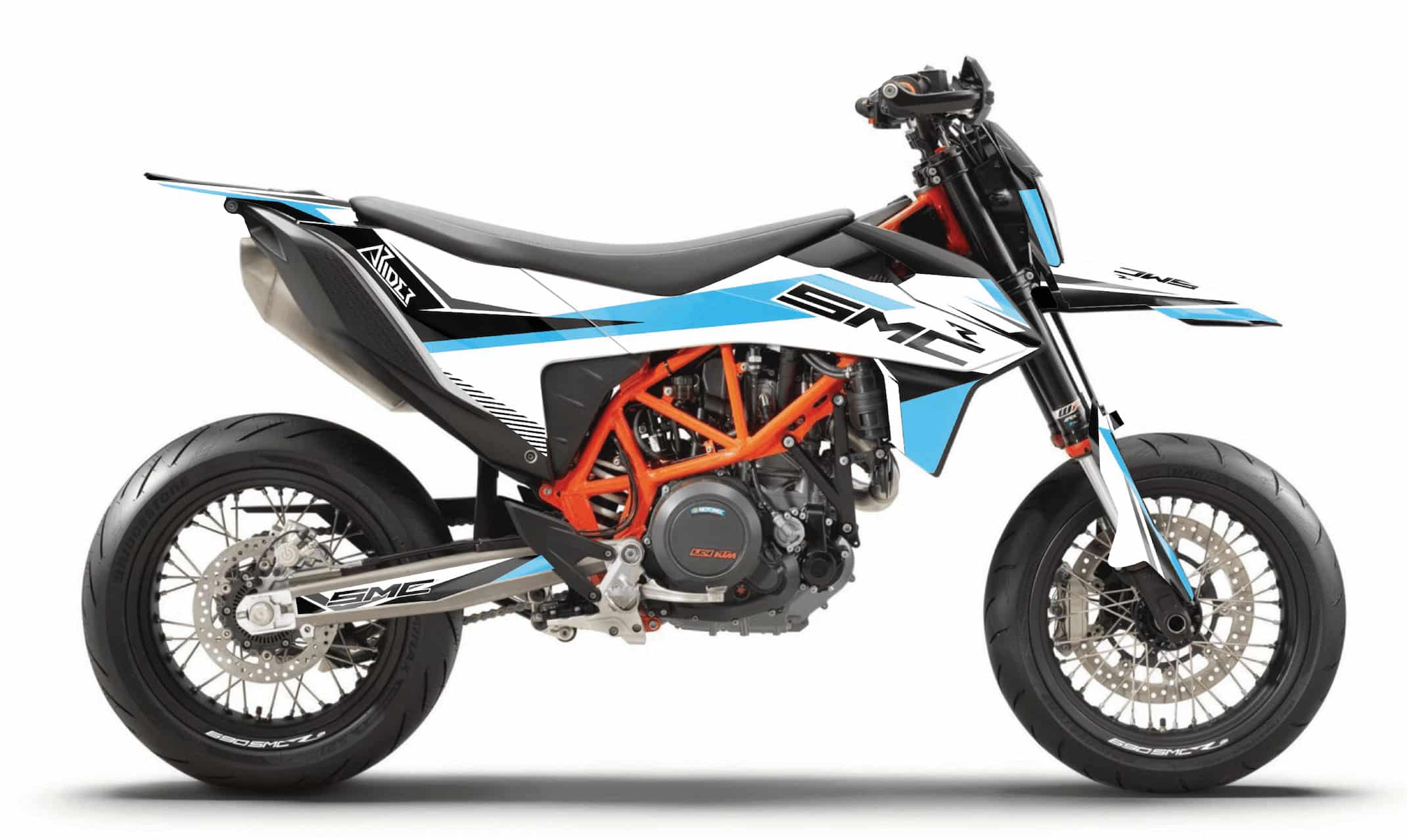 KTM 690 SMC-R Dekor Kit, Aufkleber 2019, 2020 und 2021 ARIDER Clean Design Blau